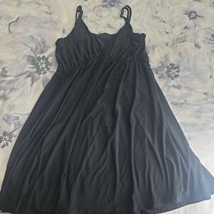 White Birch Elegant Black Camisole Mini Dress